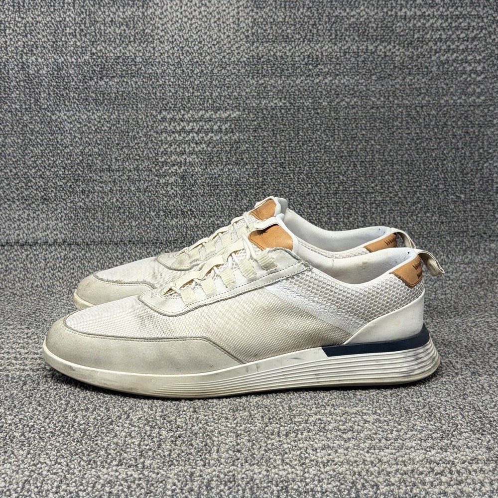 Wolf & Shepherd Crossover Victory Trainer Men's 12M White Leather Mesh Sneakers
